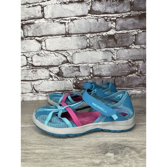 Merrell 61594 Blue Textile Synthetic Mesh Maryjane Strap Shoes Women 5M US/36EU - Picture 1 of 16